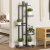 vidaXL Stojan na květiny s 5 patry a kolečky 44x23x100 cm Náhled obrázku produktu 2