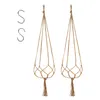 Bamworld Makramee Pflanzenampel – 2er Set 120cm Juteseil, Produktbild-Vorschau 1