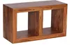 WOHNLING Sheesham Standregal Massiv mit 2 Böden Massivholz Produktbild-Vorschau 8