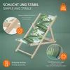 ECD Germany 5er Set Liegestuhl klappbar Tropical Grün-Weiß Produktbild-Vorschau 3