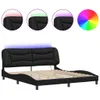 CLORIS Bettgestell mit LED Schwarz 180x200 cm Kunstleder Produktbild-Vorschau 2