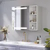 AQUABATOS Spiegelschrank Bad mit Beleuchtung Linksoffener Produktbild-Vorschau 1