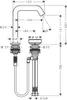 Robinetterie de lavabo hansgrohe Tecturis S à 2 trous, 150 Anteprima dell’immagine prodotto 3