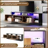 Merax Armoire TV avec LED et portes rabattables, support TV Voir les images du produit 6