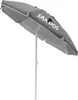 A gray beach umbrella with a white pole is shown against a white background. Náhled obrázku produktu