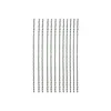 A set of thin, dark-colored saw blades arranged vertically in parallel lines against a white background. Náhled obrázku produktu