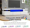 OKWISH Meuble TV 160 cm avec Éclairage LED et 3 Tiroirs - Voir les images du produit 4
