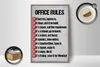 Holzschild Spruch 12x18cm Office rules it buzzes ignore it Produktbild-Vorschau 3