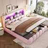 180x200 cm Polsterbett Doppelbett mit LED, USB & Typ-C, Produktbild-Vorschau 1