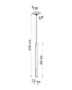 A technical drawing of a pendant light with dimensions. Anteprima dell’immagine prodotto