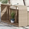 vidaXL Outdoor-Regale 2 Stk. Beige Poly Rattan Produktbild-Vorschau 2