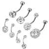 4 Teile/satz Frauen Strass Runde Kugel Barbell Bauchnabel Produktbild-Vorschau 4