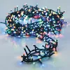 A tangled string of colorful LED lights on a light gray surface. Anteprima dell’immagine prodotto