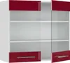 Küchenglasschrank Vicco Fame-Line Bordeaux Hochglanz 80 cm, Produktbild-Vorschau 4