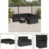 The Living Store 9-tlg. Garten-Sofagarnitur mit Kissen Produktbild-Vorschau 1