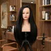 Testa manichino per parrucchieri Iza 60 cm nera, capelli Anteprima dell’immagine prodotto 3