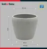 KOTARBAU® 2 St. Blumentopf Grau innen rund ⌀ 12 cm H: 12 cm Produktbild-Vorschau 3