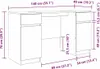 vidaXL Scrivania con cassetti bianchi 140 x 49 x 76 cm Anteprima dell’immagine prodotto 12