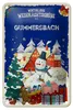 Blechschild Weihnachtsgrüße GUMMERSBACH Geschenk Dekoration Produktbild-Vorschau 1