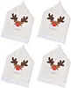 4 Stück Stuhlhusse Nikolausmütze Stickerei-Elch Husse Stuhl Produktbild-Vorschau 5