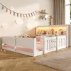 Flieks Kinderbett 140x200cm mit Led, Bodenbett Holzbett mit Produktbild-Vorschau 2