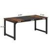 Wanbor 160 x 80 cm Esstisch, industrieller Küchentisch für Produktbild-Vorschau 2