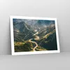 Poster - Poster ohne Rahmen - Berge Weg Wald - 70x50 cm - Produktbild-Vorschau 7
