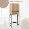 COSTWAY Toilettenschrank freistehend, Toilettenregal mit 2 Produktbild-Vorschau 2