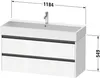 Duravit Ketho.2 Wastafelonderkast 118,4x46x54,9 cm Mat Produktbild-Vorschau 2