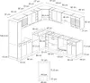 Eckküche Vicco R-Line Schwarz Beton/Goldkraft Eiche 247 x Produktbild-Vorschau 3