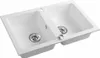 Lavello doppio in granito, 78x47,5 cm, bianco Anteprima dell’immagine prodotto 2