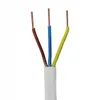 Three insulated electrical wires (brown, blue, and yellow/green) emerging from a white cable sheath, against a white background. Produktbild-Vorschau
