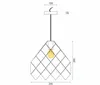 A technical drawing of a pendant lamp with dimensions indicated. Náhled obrázku produktu