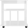 vidaXL Skříňka na kolečkách s vysokým leskem bílá 60x45x60 Náhled obrázku produktu 4