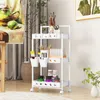 An art supply cart filled with various art supplies, positioned next to an easel with a painting. Anteprima dell’immagine prodotto