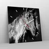 Wanduhr - Quadrat - Glasuhr - Pferd Natur Tier - 30x30cm - Produktbild-Vorschau 4