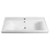 SAVA 90 Lavabo in Vetroceramica 90x46cm, bianco Anteprima dell’immagine prodotto 2