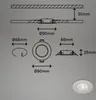 Technical drawing and dimensions of a recessed LED light fixture, with a small image of the actual product at the bottom right. Produktbild-Vorschau
