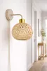 LUXOLAR LED Wandleuchte Rattan Boho Beige/Grau E27 60W - Produktbild-Vorschau 3