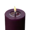 LED Stumpenkerze MIA - Echtwachs - realistische 3D Flamme - H: 15cm - D: 5cm - beere Produktbild-Vorschau