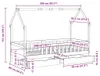 vidaXL Lit d'enfant avec tiroirs 90x200 cm pin massif Voir les images du produit 8