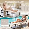 COSTWAY, záhradná lehátka, skladacie, s podložkou, bočnou Náhľad obrázku produktu 4