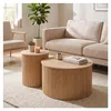 SensaHome Japandi Couchtisch Set Rund - 2 Beistelltische Produktbild-Vorschau 2