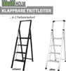 Alu Trittleiter 4-stufig schwarz klappbar mit Handlauf bis Produktbild-Vorschau 8