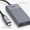 Hub USB-C Rapoo "UCH-4013" da USB-C a USB-A e USB-C, grigio Anteprima dell’immagine prodotto 3