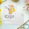 Mr. & Mrs. Panda Postkarte Fuchs Squash spielen - Weiß - Produktbild-Vorschau 3