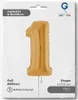 Fóliový balón Numeral 1 Gold - 102 cm Grabo Náhľad obrázku produktu 4