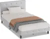 A bed frame with bedding. Produktbild-Vorschau