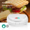 NEDIS Sandwichtoaster 800W antihaftbeschichtet weiß Produktbild-Vorschau 3