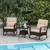 KOMFOTTEU 3-teiliges Gartenmöbel Set, 2 Rattan Produktbild-Vorschau 9